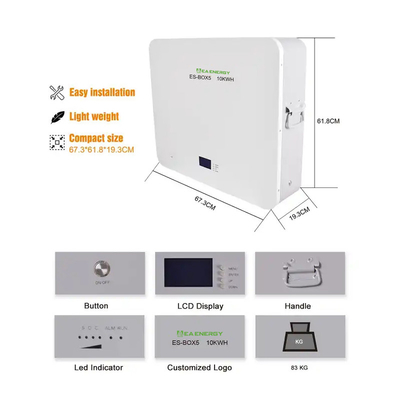 48V 10kW Solar Battery Storage System , 200Ah House Battery Backup System