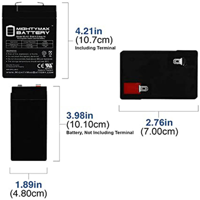 6V 4.5ah Emergency Lighting Battery Pack Rechargeable Sealed Lead Acid