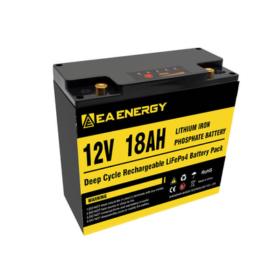 12V 18Ah 5000+ Deep Cycle LiFePO4 Battery With Built In 20A BMS