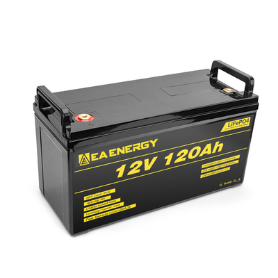 7000 Cycles 12V 120Ah LiFePO4 Battery Pack Low Self Discharge Rate